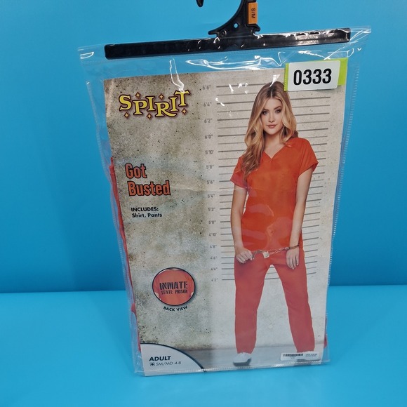 Spirit Other - Spirit Halloween Got Busted Adult Womans Size S/M  2pc Prison Jumpsuit